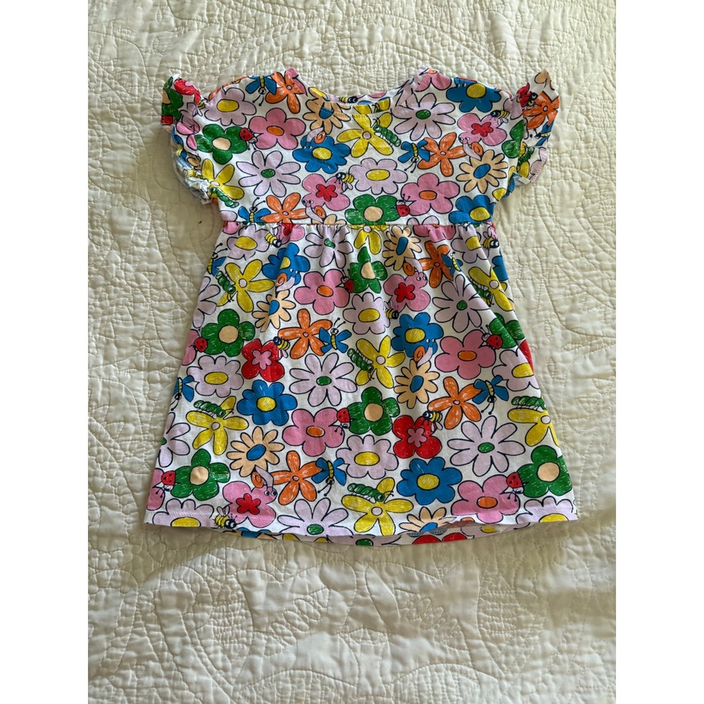 Old Navy Toddler Girl Floral Dress Lil Sis Graphic Tee Ruffle Shorts Bundle 3T - Picture 3 of 4